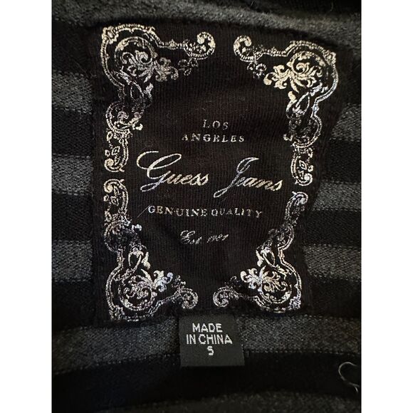 y2k Guess Jeans Black Gray Striped Size Small - Picture 5 of 6